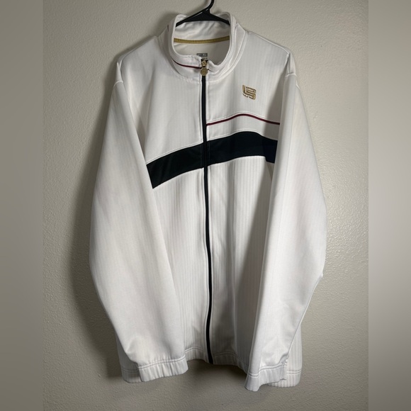 LeBron James Nike White Jacket with Gold and Black Details - Picture 1 of 7